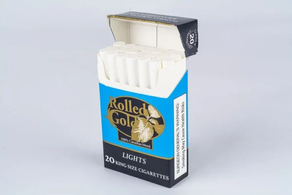 Rolled Gold Lights 20 Pack Cigarettes